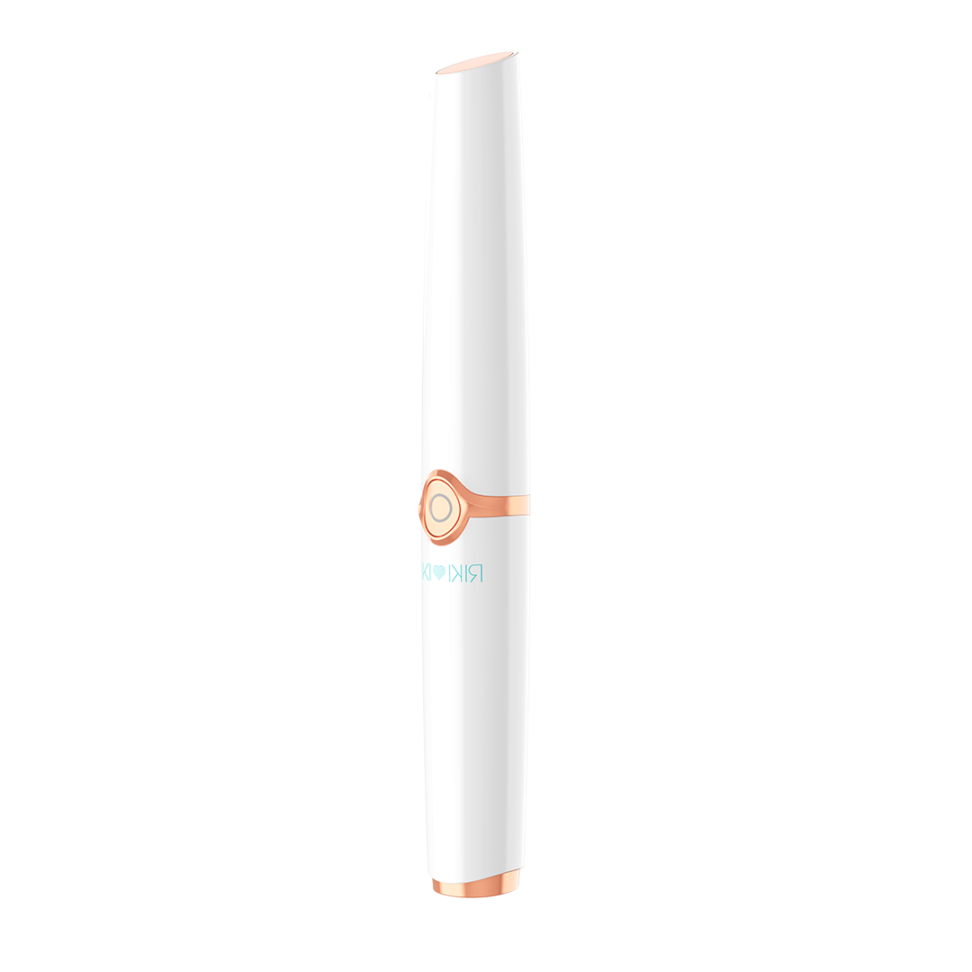 White and orange electronic device on a white background