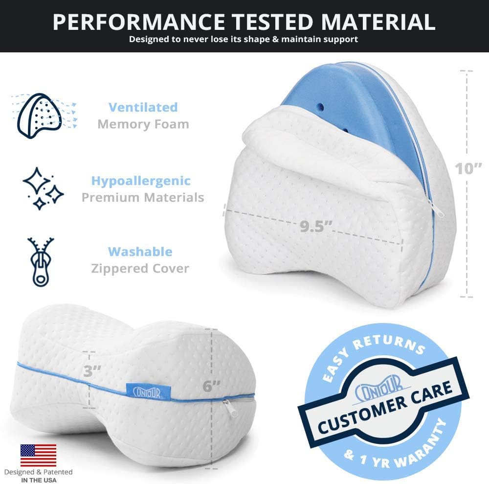 Memory foam pillow with features listed and Ostrich brand logo.