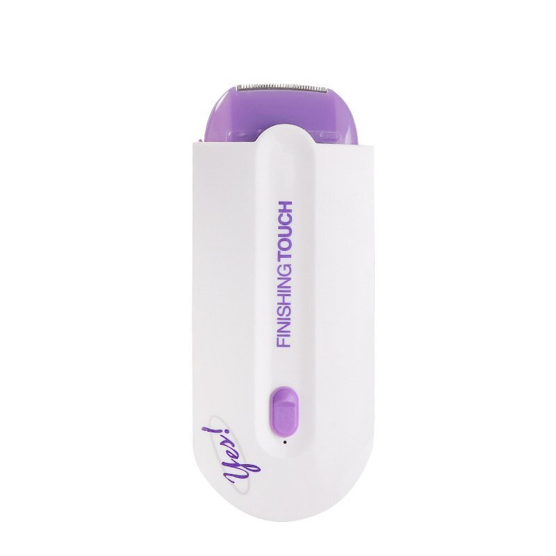 White and purple epilator with 'Finishing Touch' branding on a white background