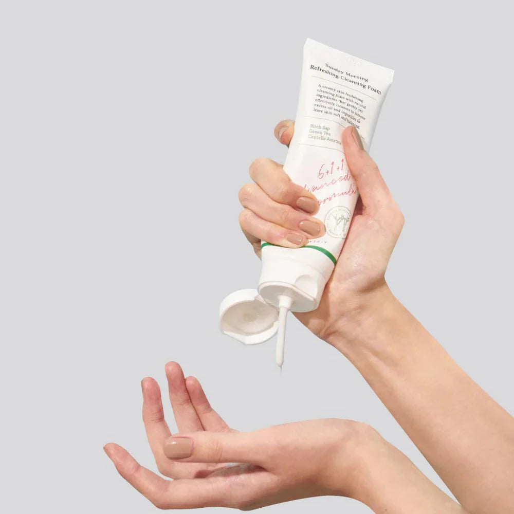 Sunday Morning Refreshing Cleansing Foam with Birch Sap - Hydrating & Soothing Gentle Facial Cleanser - Safaa