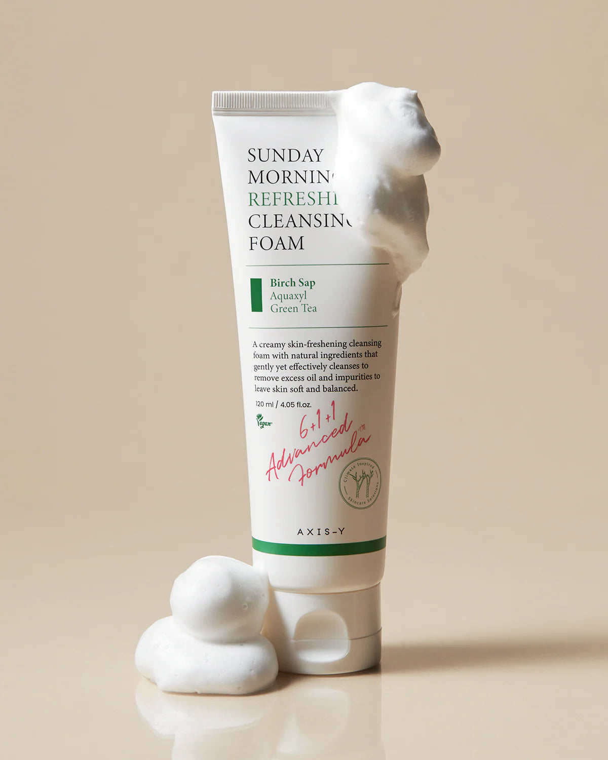 Sunday Morning Refreshing Cleansing Foam with Birch Sap - Hydrating & Soothing Gentle Facial Cleanser - Safaa