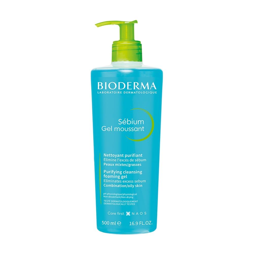 Bioderma Sébium Gel moussant bottle on a white background